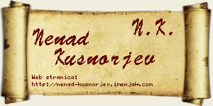 Nenad Kušnorjev vizit kartica